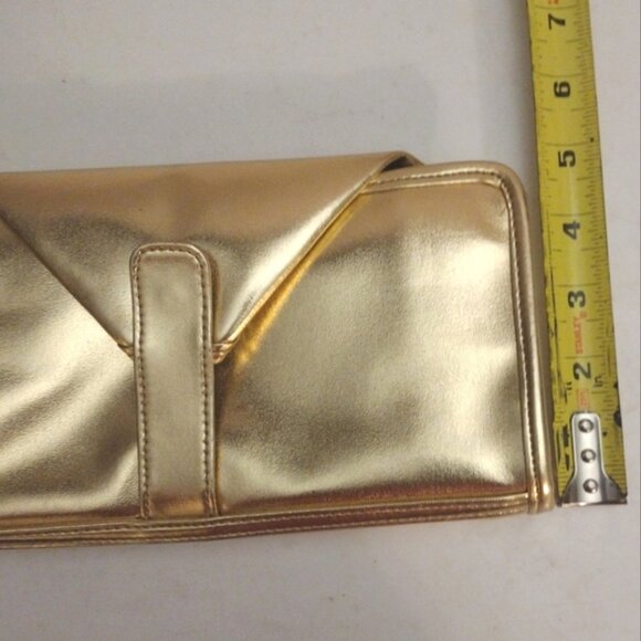 Estee Lauder Gold Clutch Purse Makeup Cosmetic Evening Bag - Picture 13 of 13